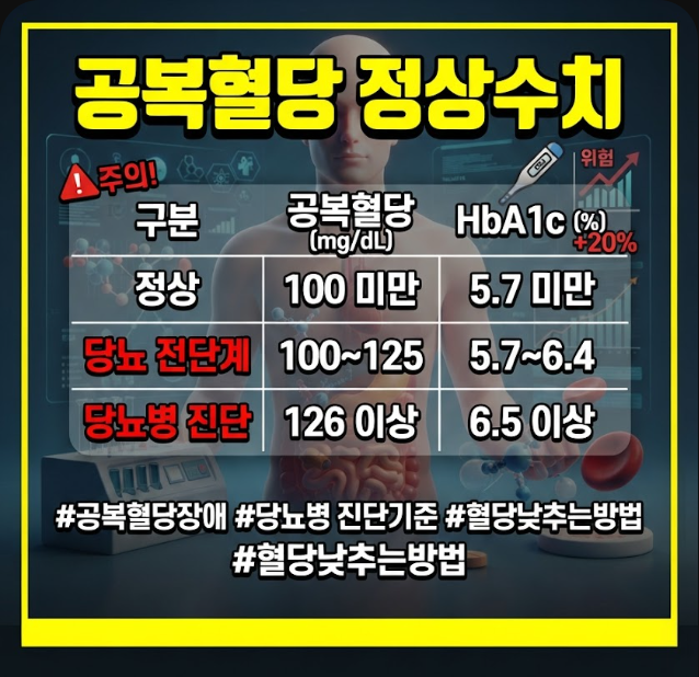 공복혈당 정상수치