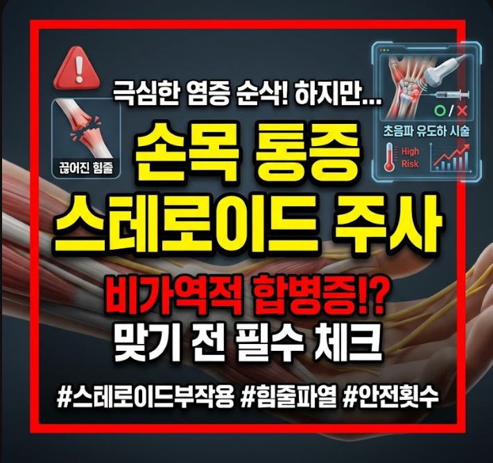 손목 통증 스테로이드 주사