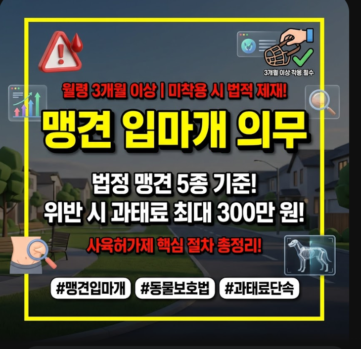 맹견 종류 입마개 의무