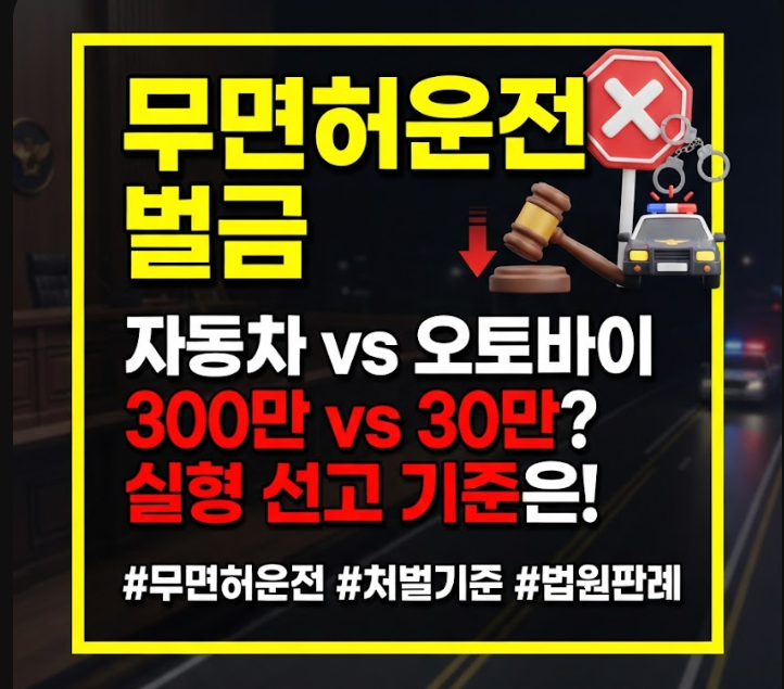 무면허운전 벌금
