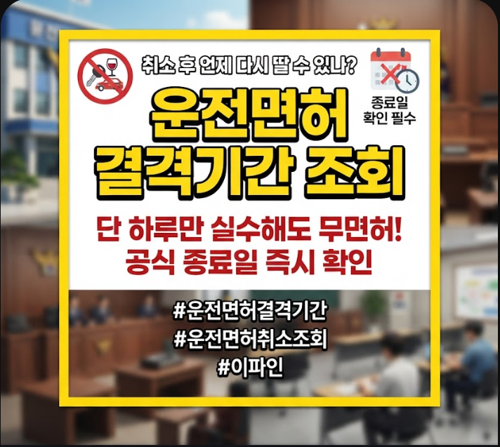운전면허 결격기간 조회