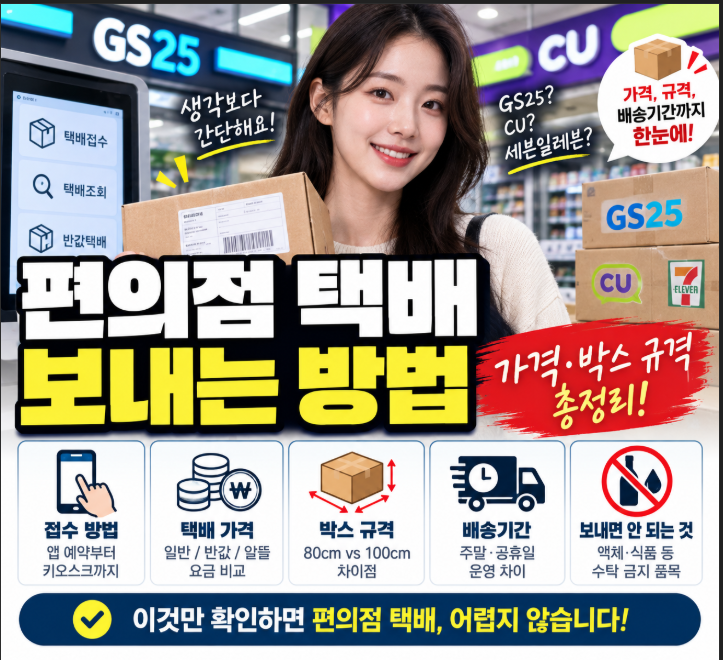 편의점 택배 보내는 방법