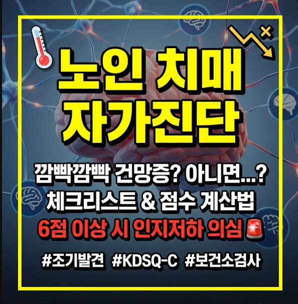 노인 치매 자가진단 체크리스트